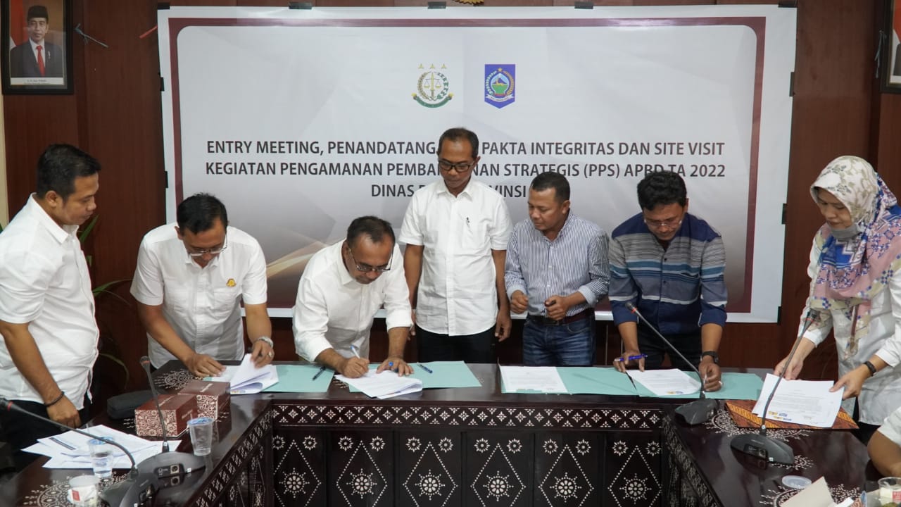Entry Meeting, Penandatanganan Pakta Integritas dan Site Visit Kegiatan Pengamanan Pembangunan Strategis (PPS) APBD TA 2022